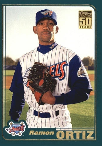 #722 Ramon Ortiz - Anaheim Angels - 2001 Topps Baseball