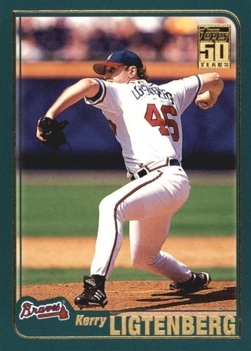 #723 Kerry Ligtenberg - Atlanta Braves - 2001 Topps Baseball