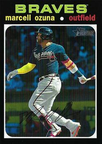 #723b Marcell Ozuna - Atlanta Braves - 2020 Topps Heritage Baseball