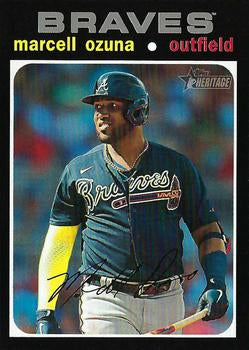 #723c Marcell Ozuna - Atlanta Braves - 2020 Topps Heritage Baseball