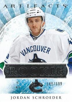 #RED226 Jordan Schroeder - Vancouver Canucks - 2012-13 Upper Deck Artifacts Hockey