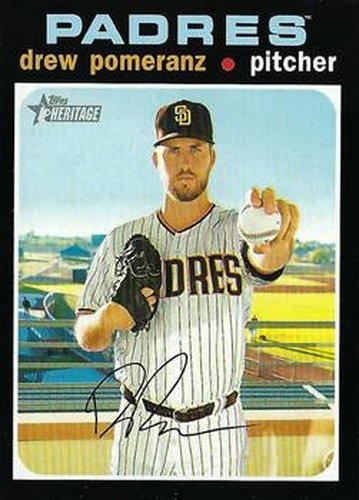 #724 Drew Pomeranz - San Diego Padres - 2020 Topps Heritage Baseball