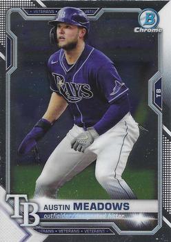 #72 Austin Meadows - Tampa Bay Rays - 2021 Bowman Chrome Baseball