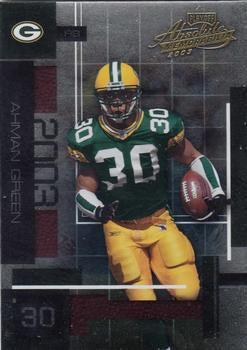 #72 Ahman Green - Green Bay Packers - 2003 Playoff Absolute Memorabilia Football