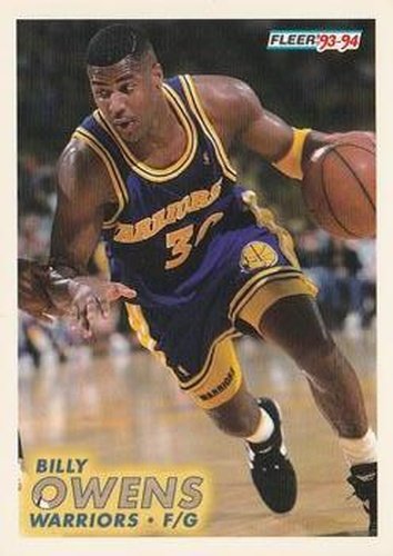 #72 Billy Owens - Golden State Warriors - 1993-94 Fleer Basketball