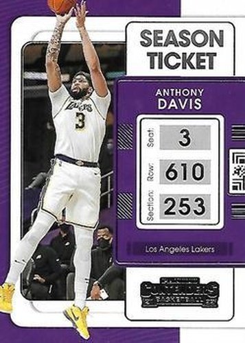 #72 Anthony Davis - Los Angeles Lakers - 2021-22 Panini Contenders Basketball