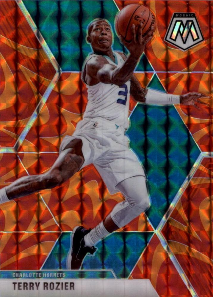 #72 Terry Rozier - Charlotte Hornets - 2019-20 Panini Mosaic - Reactive Orange Basketball