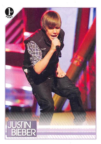 #72 Justin got to take part as a performer at Nick - 2010 Panini Justin Bieber
