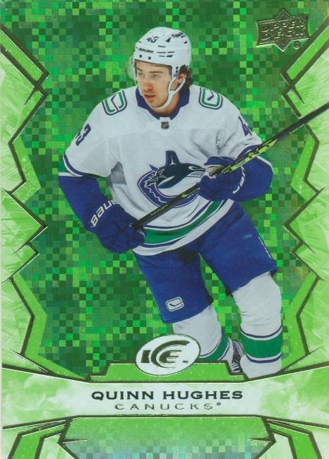 #73 Quinn Hughes - Vancouver Canucks - 2022-23 Upper Deck Ice - Green Hockey