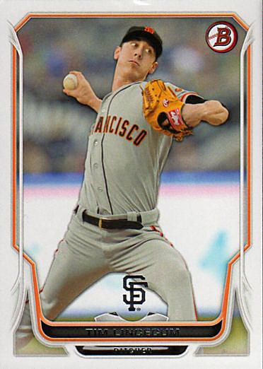 #73 Tim Lincecum - San Francisco Giants - 2014 Bowman Baseball