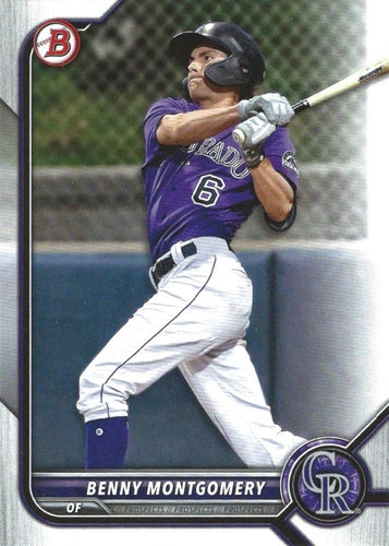 #BP-73 Benny Montgomery - Colorado Rockies - 2022 Bowman - Prospects Baseball