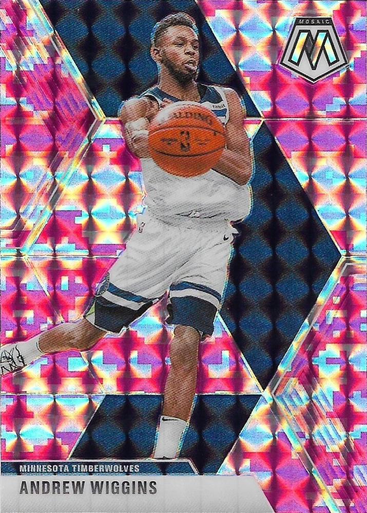 #73 Andrew Wiggins - Minnesota Timberwolves - 2019-20 Panini Mosaic - Camo Pink Basketball