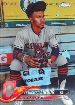 #73b Francisco Lindor - Cleveland Indians - 2018 Topps Chrome Baseball
