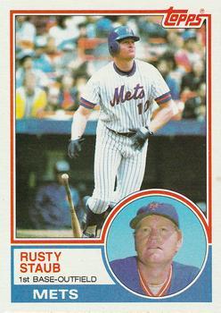 #740 Rusty Staub - New York Mets - 1983 Topps Baseball