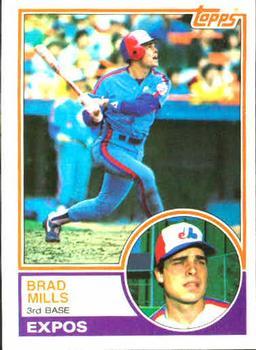 #744 Brad Mills - Montreal Expos - 1983 Topps Baseball