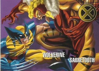 #54 Wolverine vs. Sabretooth - 1996 Fleer Marvel Vision