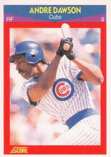 #74 Andre Dawson - Chicago Cubs - 1990 Score 100 Superstars Baseball