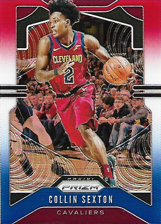 #74 Collin Sexton - Cleveland Cavaliers - 2019-20 Panini Prizm - Prizms Red White and Blue Basketball
