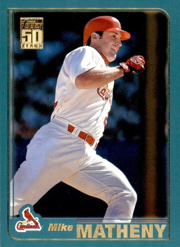 #74 Mike Matheny - St. Louis Cardinals - 2001 Topps Baseball