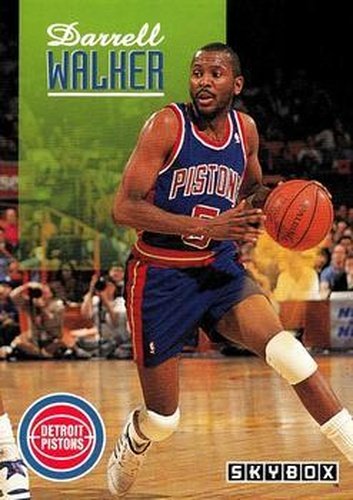 #74 Darrell Walker - Detroit Pistons - 1992-93 SkyBox Basketball