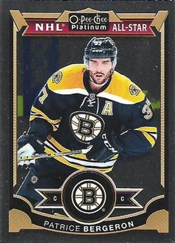 #74 Patrice Bergeron - Boston Bruins - 2015-16 O-Pee-Chee Platinum Hockey