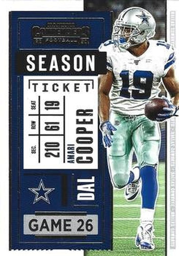 #74 Amari Cooper - Dallas Cowboys - 2020 Panini Contenders Football