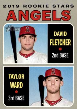 #74 Angels 2019 Rookie Stars David Fletcher / Taylor Ward - Los Angeles Angels - 2019 Topps Heritage Baseball
