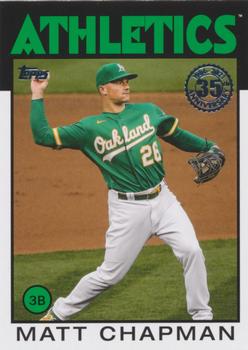 #86B-74 Matt Chapman - Oakland Athletics - 2021 Topps - 1986 Topps Baseball 35th Anniversary Series One Baseball