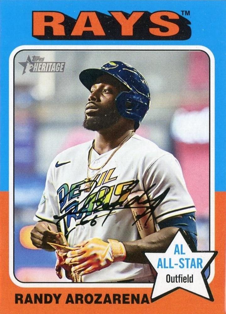 #74b Randy Arozarena - Tampa Bay Rays - 2024 Topps Heritage Baseball