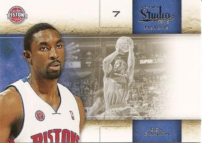 #75 Ben Gordon - Detroit Pistons - 2009-10 Panini Studio Basketball