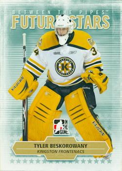 #75 Tyler Beskorowany - Kingston Frontenacs - 2009-10 In The Game Between The Pipes Hockey
