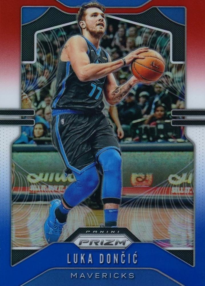 #75 Luka Doncic - Dallas Mavericks - 2019-20 Panini Prizm - Prizms Red White and Blue Basketball