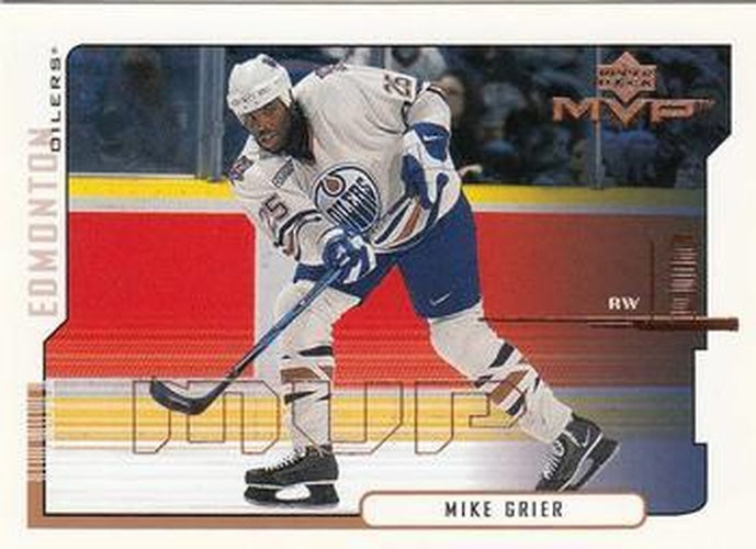 #75 Mike Grier - Edmonton Oilers - 2000-01 Upper Deck MVP Hockey