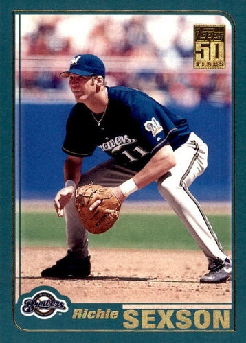 #76 Richie Sexson - Milwaukee Brewers - 2001 Topps Baseball