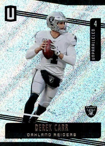 #76 Derek Carr - Oakland Raiders - 2019 Panini Unparalleled Football