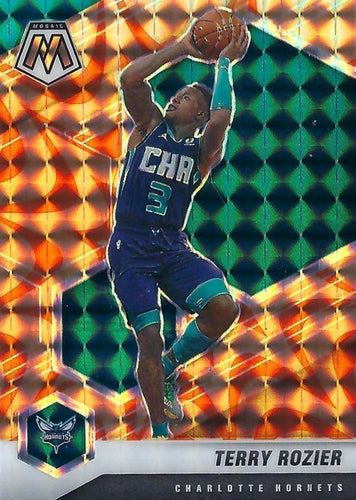 #76 Terry Rozier - Charlotte Hornets - 2020-21 Panini Mosaic - Mosaic Reactive Orange Basketball