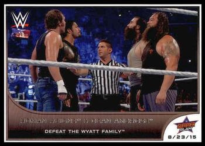 #76 Roman Reigns / Dean Ambrose - 2016 Topps WWE Road to Wrestlemania Wrestling