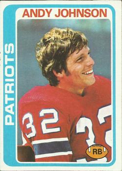 #76 Andy Johnson - New England Patriots - 1978 Topps Football