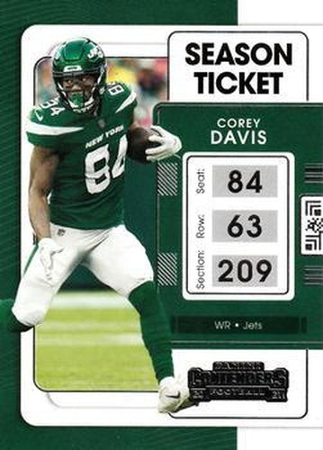 #76 Corey Davis - New York Jets - 2021 Panini Contenders Football