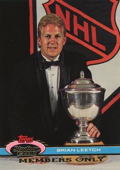 #NNO Brian Leetch - New York Rangers - 1991 Stadium Club Members Only