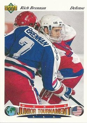 #76 Rich Brennan - USA - 1991-92 Upper Deck Czech World Juniors Hockey