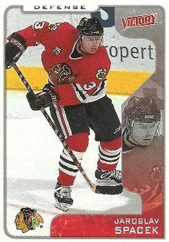 #77 Jaroslav Spacek - Chicago Blackhawks - 2001-02 Upper Deck Victory Hockey