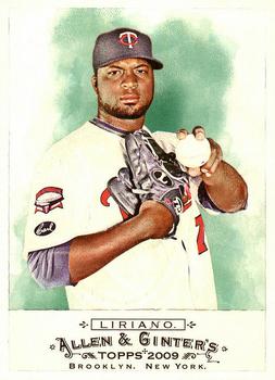 #77 Francisco Liriano - Minnesota Twins - 2009 Topps Allen & Ginter Baseball