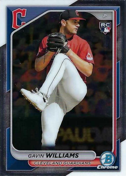 #77 Gavin Williams - Cleveland Guardians - 2024 Bowman Chrome Baseball