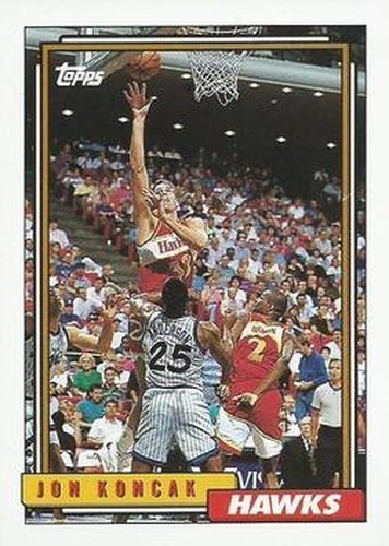 #78 Jon Koncak - Atlanta Hawks - 1992-93 Topps Basketball