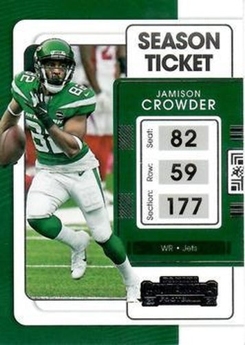 #78 Jamison Crowder - New York Jets - 2021 Panini Contenders Football