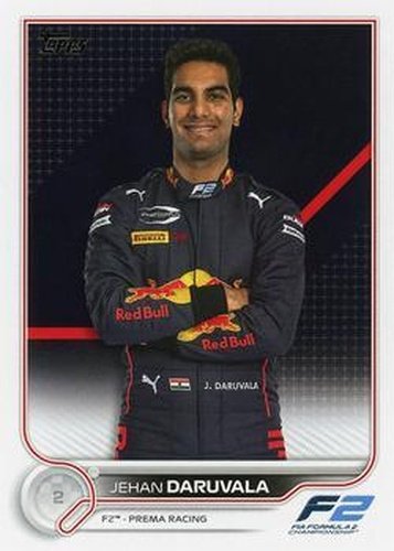 #78 Jehan Daruvala - Prema Racing - 2022 Topps Formula 1 Racing