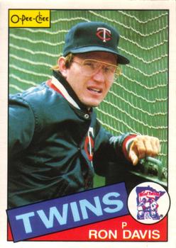 #78 Ron Davis - Minnesota Twins - 1985 O-Pee-Chee Baseball