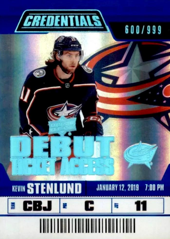 #79 Kevin Stenlund - Columbus Blue Jackets - 2019-20 Upper Deck Credentials Hockey
