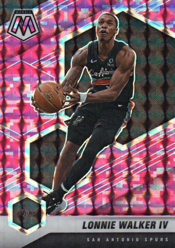 #79 Lonnie Walker IV - San Antonio Spurs - 2020-21 Panini Mosaic - Mosaic Camo Pink Basketball